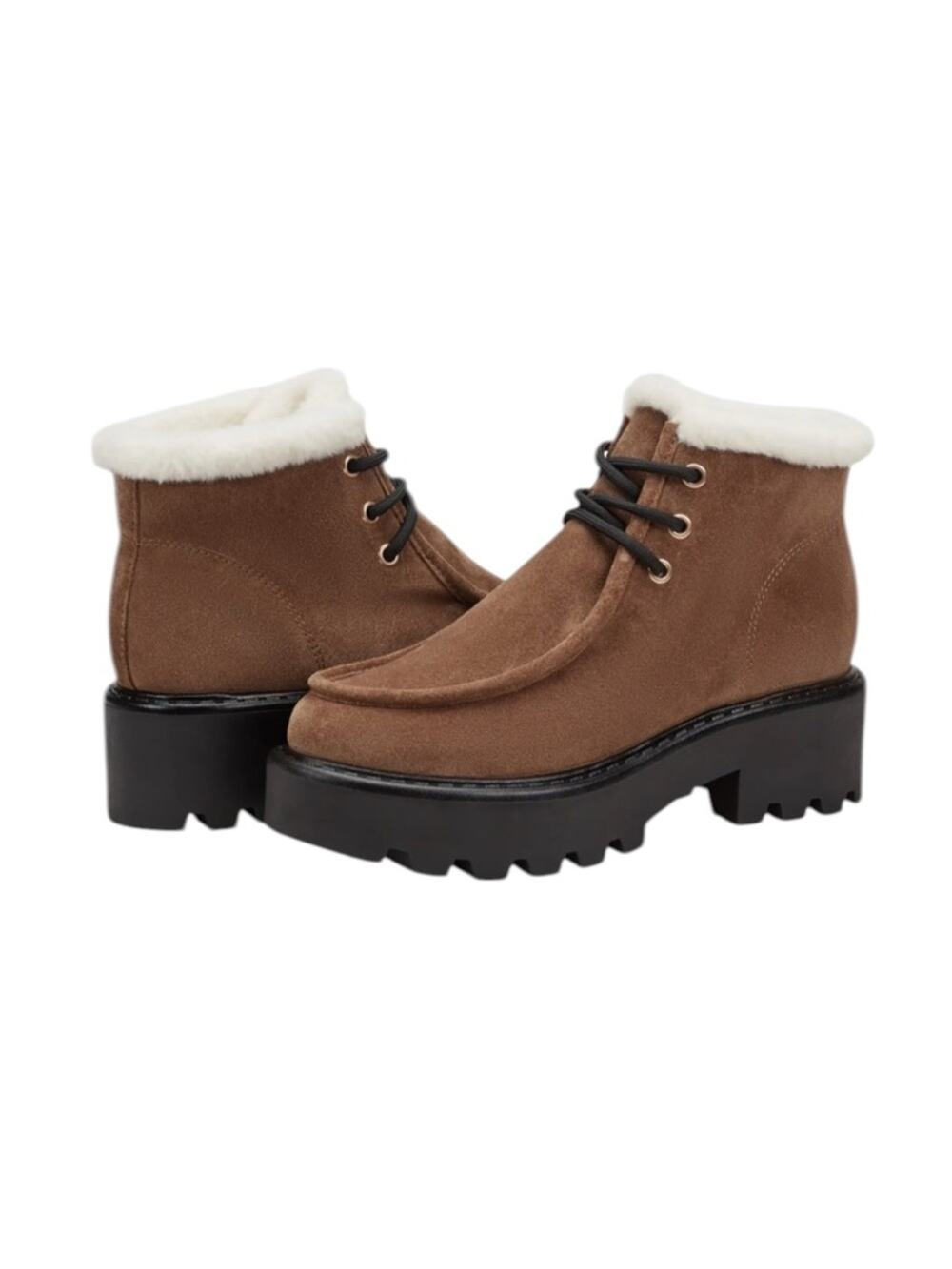 Marc Fisher Percy Lug Sole Brown Suede Booties – Sz 8.5
